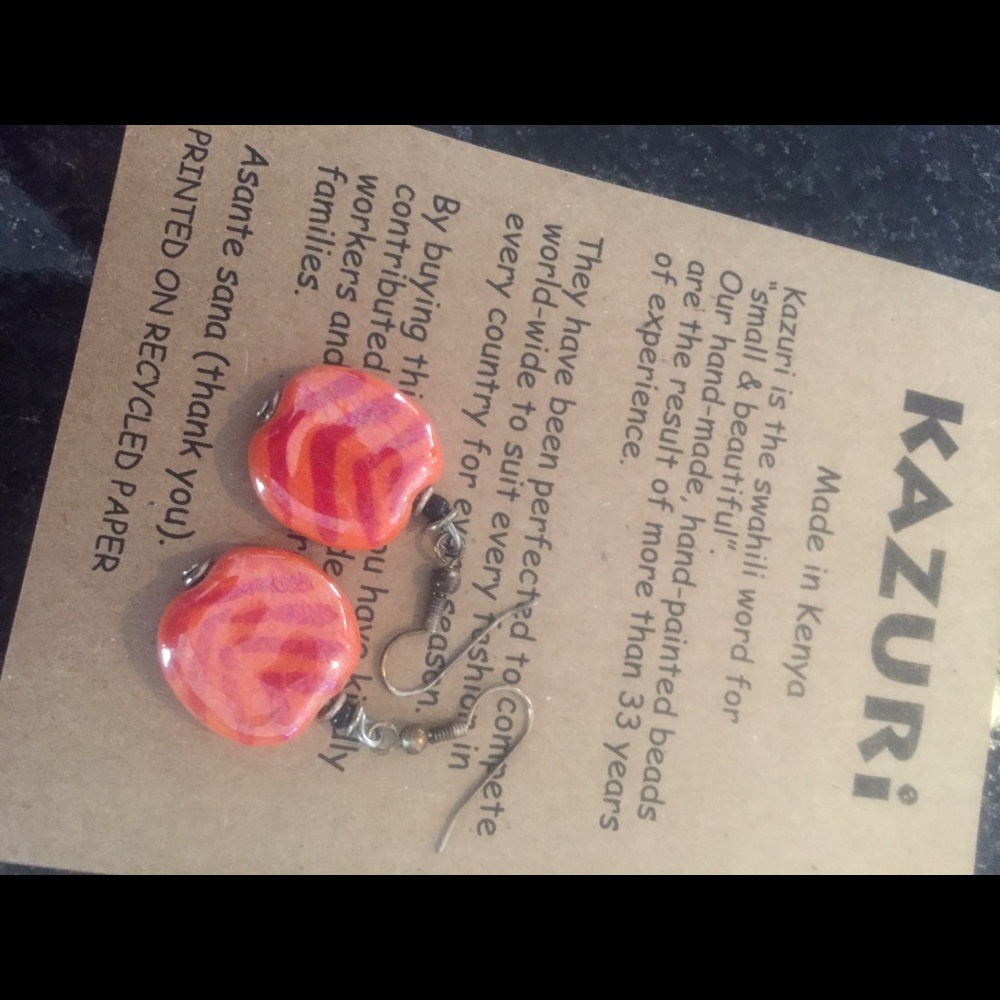Kazuri earrings from Kenya